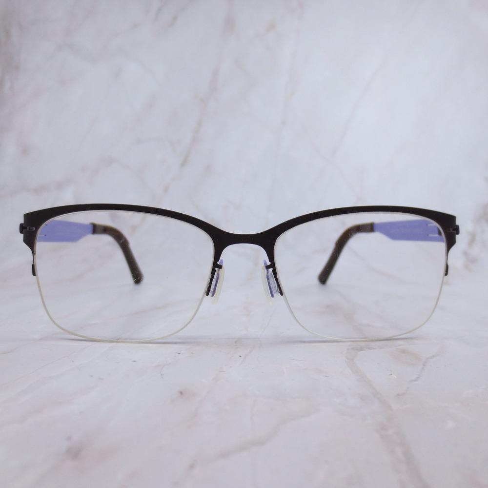OVVO Optics MOD.2783 Black Purple Semi Rimless Eyeglasses 48-16-140 Col.631/41